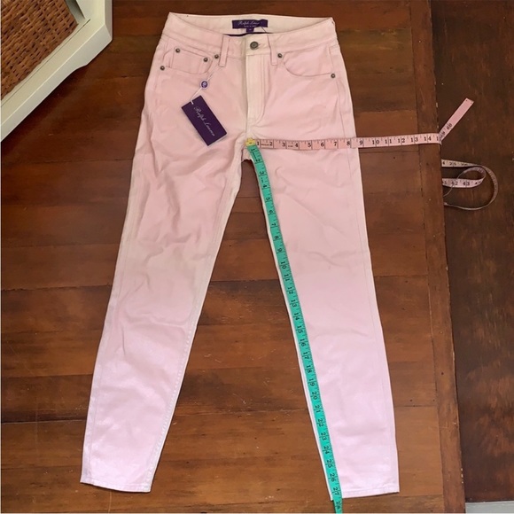 Ralph Lauren Collection 400 Matchstick Foiled Jean in Summer Pink - Picture 12 of 16